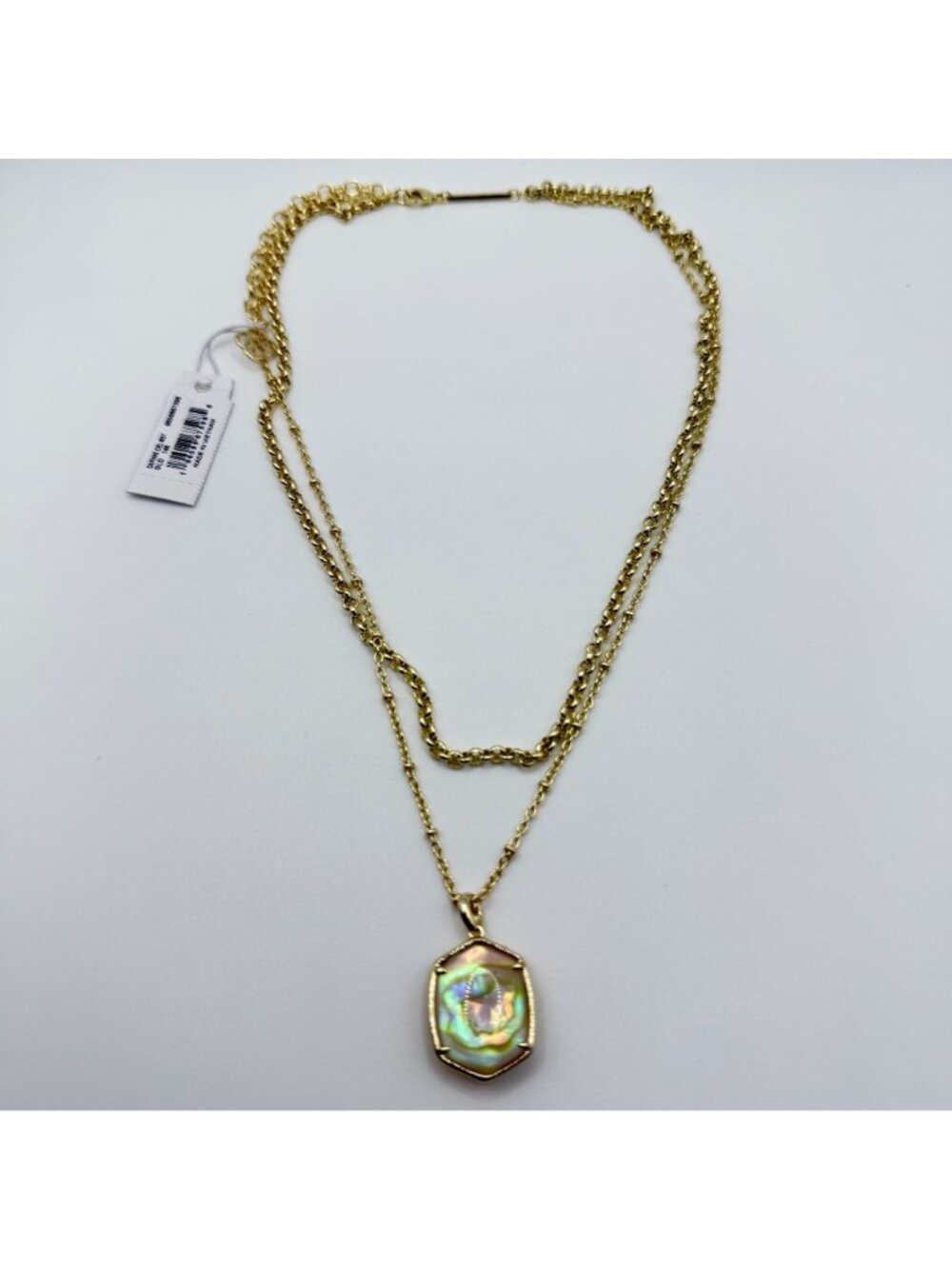 Kendra Scott Gold-Tone Necklace With Iridescent Pendant - Picture 2 of 8